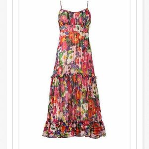 SALONI floral midi dress size 2